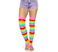Leg Avenue Neon Rainbow Leg High Multi-Coloured One Size