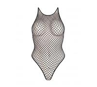 Leg Avenue Net snap Crotch Tank Bodysuit, O/S(Black)