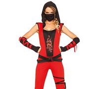 Leg Avenue Ninja Assassin Costume (Large, Red/Black)