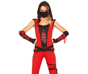 Leg Avenue Ninja Assassin Costume (Large, Red/Black)