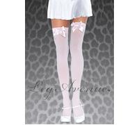 Leg Avenue Pale Pink Stockings with Pink Bows