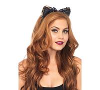 Leg Avenue Plush Cheetah Ear Headband (Black)