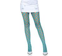 Leg Avenue Pothole net Pantyhose, O/S (Neon Blue)
