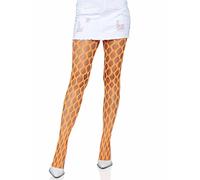 Leg Avenue Jumbo Pothole Fishnet Tights Neon Orange