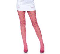 Leg Avenue Pothole net Pantyhose, O/S (Neon Pink)