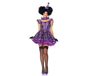 Leg Avenue Pretty Parisian Clown Costume (M/L, Black/Purple)