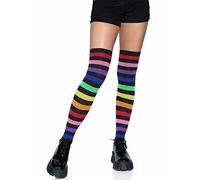 Leg Avenue Rainbow Thigh high Socks, O/S (Multicolor)
