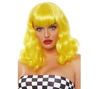 Leg Avenue Retro Bang Curly Bob-Wig, 300 g Yellow