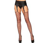 Leg Avenue Rhinestone Fishnet Stockings, 1X-2X (Black)