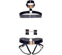 Leg Avenue Satin Elastic Harness, O/S(Black)
