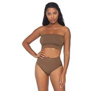 Leg Avenue Seamless Bandeau top Brief, Warm Brown, M/L
