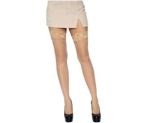 Leg Avenue Sheer Stay-Up Stockings with Lace Top Nude