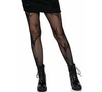 Leg Avenue Spooky Ghost Fishnet Tights, O/S (Black)