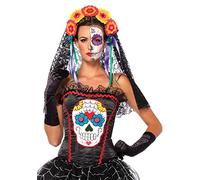 Leg Avenue Sugar Skull Bustier, Black, Large