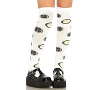 Leg Avenue Tick Tock Over The Knee Socks, One Size
