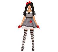 Leg Avenue Wind-Up Doll Costume (Large, Black/White)