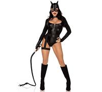 Leg Avenue Women 3 Pc Fierce Feline Halloween Costume With Bodysuit
