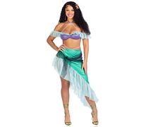 Leg Avenue Women 3 Pc Spellbound Mermaid Costume With Cute Sea Star Hair Clip