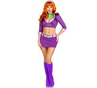 Leg Avenue Women’s 4 PC Meddling Cutie Halloween Costume with Purple Headband