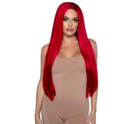 Leg Avenue Women’s Long Straight Centre Part Wig, Red, One Size