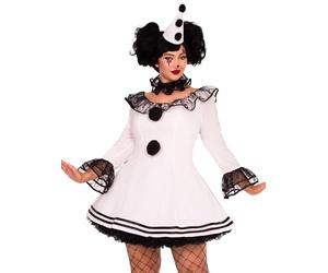 Leg Avenue Women's 3 PC Pierrot Sexy Clown Costume Plus Size Costumes for Women