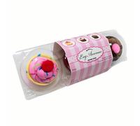 Leg Avenue Women's 3 Pc Set, Includes 3 Pairs of Fresh Baked Woven Cupcake Crew Socks with Mismatched Designs, Multicolor, One Size