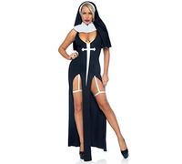 Leg Avenue Women's 3 Pc Sultry Sinner Costume With Dress, Collar, Head Piece