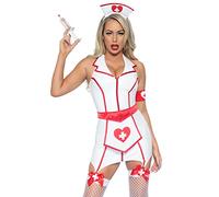 Leg Avenue Women's 4 Pc ER Hottie Nurse Costume, Multi, S