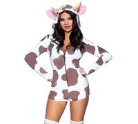 Leg Avenue Womens Assorted Cuddly Animal Costumes, X-LARGE, Comfy Cow