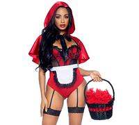 Leg Avenue Women's Costume Naughty Miss Red, S