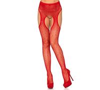 Leg Avenue Women's Crystalized Suspender Garterbelt, Red, One Size Fits All
