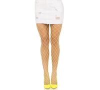 Leg Avenue Women's Diamond Fishnet Pantyhose, O/S (Neon Yellow)