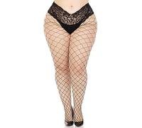 Leg Avenue, Women's Diamond Pantyhose, Plus Size, Black