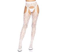 Leg Avenue Women's Heart Net Suspender Hose Costume Hosiery (pack of 1)
