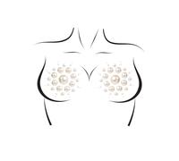Leg Avenue Women's Isla nipple jewel stickers, O/S(White)