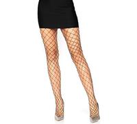 Leg Avenue Women's Lurex Fishnet Pantyhose, One Size, Black/Silver