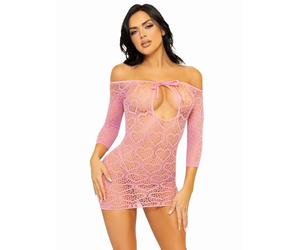 Leg Avenue Women's Modern Love Sexy Lingerie Heart Lace Mini Dress
