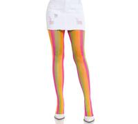 Leg Avenue Women's Neon Rainbow Striped Tights, Multicolor, One Size