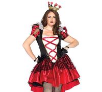 Leg Avenue Women's Plus-Size 2 Piece Royal Red Queen Costume