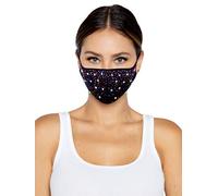 Leg Avenue Women's Rhinestone Fashionable Face Mask - Purple - One Size
