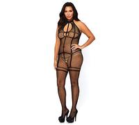 Leg Avenue Women's Sexy Plus Size Lingerie Crotchless Bodystocking