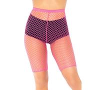 Leg Avenue Women's 8882-02922 Industrial Net Biker Shorts, O/S, Neon Pink Adult Sized Costumes, One