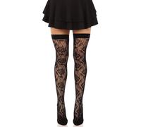 Leg Avenue Womens Wild Rose Net Thigh Highs