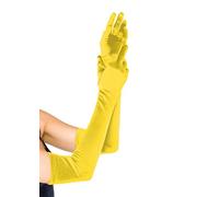 Leg Avenue Women's Leg Avenue 16B Extra Long Satin Gloves Yellow One Size UK 6 12 , Yellow, One Size UK