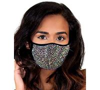 Leg Avenue Zuri Rhinestone Fashionable Face Mask, One Size