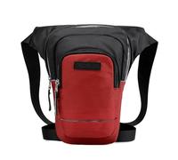 Leg Bag,Drop Leg Bag Reflective Strap Men's Waterproof Nylon Riding Leg Bag Drop Fanny Waist Bag Motorcycle Riding Waist Leg Bag Crossbody Bag(Red)