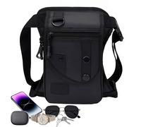 Leg Bag, Leg Bag for Men - Biker | Cycling Hiking Thigh Bag, Waterproof Running Leg Bag for Outdoor Travel, Black, riferimento alla descrizione, Please Refer to Description