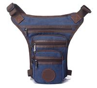 Leg Bag Men Drop Leg Waist Bag Fanny Pack for Motorcycle Rider Outdoor Sports Travel Hiking Climb Fanny Pack Belt Hip Bum Bags Motorcycle Waist Leg Bag(Blue)