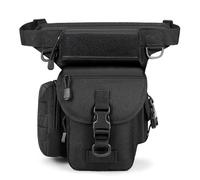 Leg Bag Men Waist Fanny Pack Leg Bag Motorcycle Rider Camera Sports Travel Male Bum Hip Belt Thigh Fanny Bags Motorbike Leg Bag(Black)