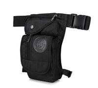 Leg Bag Men's Canvas Drop Leg Bag Motorcycle Multi-Purpose Messenger Shoulder Bag Belt Hip Bum Waist Fanny Pack for Camping Motorbike Leg Bag(Black)